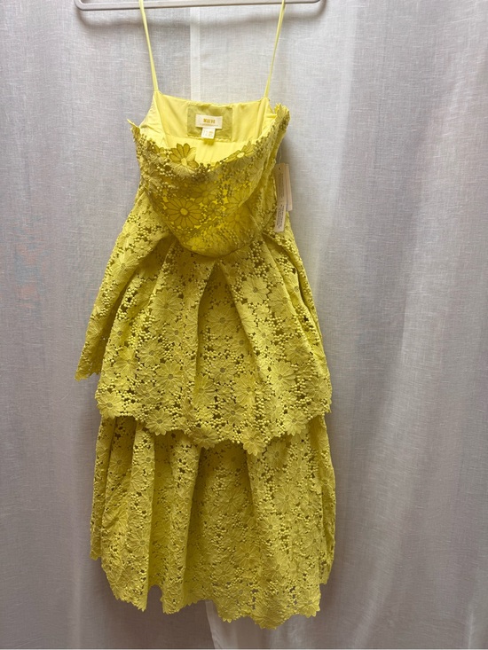 Anthropologie Dresses & Skirts - Anthropologie Chartreuse Floral Lace Dress